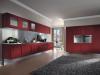 В красных тонах Подвесные модульные кухни..