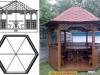 Материал,  Беседка типовая вместимостью 10 человек... Беседки из дерева